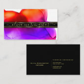 ルクセ抽象芸術ウォーターカラーインクブロッツコー鮮やかラル2 名刺 (正面/裏面)