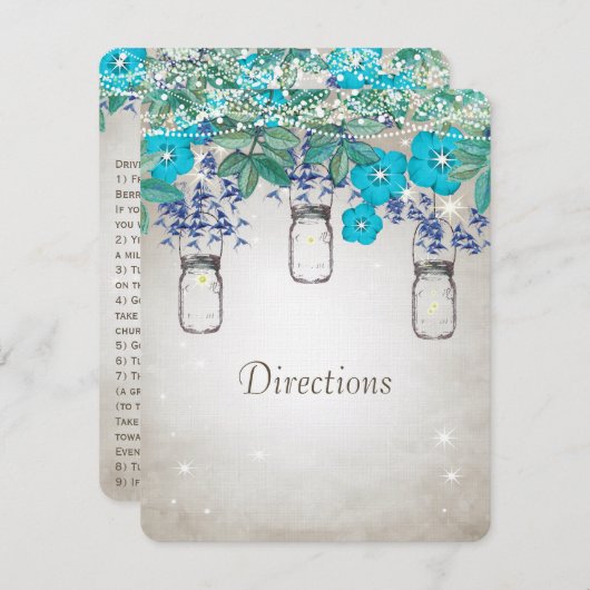 ルクセ素朴メイスンジャール海軍ターコイズ 招待状 (正面/裏面)