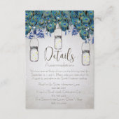 ルクセ素朴メイソンジャール海軍ターコイズ孔雀 エンクロージャーカード (正面)