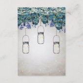 ルクセ素朴メイソンジャール海軍ターコイズ孔雀 エンクロージャーカード (裏面)