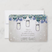 ルクセ素朴メイソンジャール海軍ターコイズ孔雀 出欠カード (裏面)