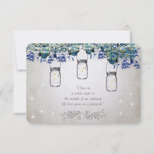 ルクセ素朴メイソンジャール海軍ターコイズ孔雀 出欠カード (裏面)