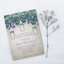 ルクセ素朴メイソンジャール海軍ターコイズ孔雀 招待状