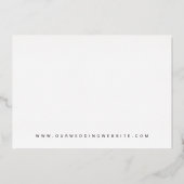 ルクセ結婚ス・クレストモノグラムリースカスタム写真 箔招待状 (裏面)