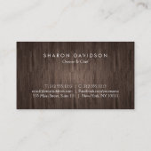 ルクセ金ゴールドと木目ケータリング、レストラン、シェフ 名刺 (裏面)