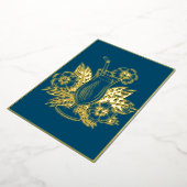 ルクセ金ゴールドカクテルパーティーメニュー 箔シーズンカード (回転した状態)