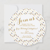 ルクセ金ゴールドグラムホリデーパーティ招待状 招待状 (正面)