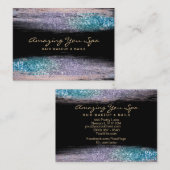 *~*ルクセ金ゴールドグラムレインボーグリッター水彩画 名刺 (正面/裏面)