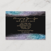 *~*ルクセ金ゴールドグラムレインボーグリッター水彩画 名刺 (裏面)