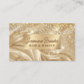 ルクセ金ゴールドグリッターと渦巻き 名刺 (正面)