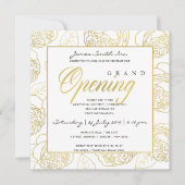ルクセ金ゴールドネイビーバラフローラ開幕式 招待状 (正面)