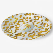 ルクセ金ゴールドパームサファリシックパーティー ペーパープレート (アングル)