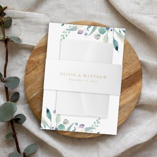 ルクセ金ゴールドミニマル結婚リストモノグラム 招待状ベリーバンド