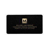 ルクセ金ゴールドモノグラム住所 シール (正面)