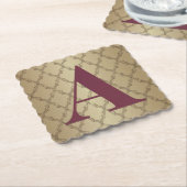 ルクセ金ゴールドAモノグラムコースターセット ペーパーコースター (アングル)