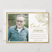 ルクセ金箔フローラ悔やみや弔慰記念写真  サンキューカード (正面)