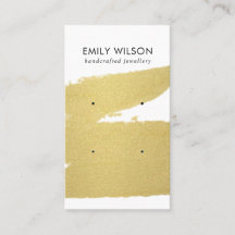 ルクセ金箔ブラシストローク2スタッドイヤリングディスプレイ