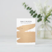 ルクセ銅箔ブラシストロークスタッドイヤリングディスプレイ 名刺 (スタンド正面)