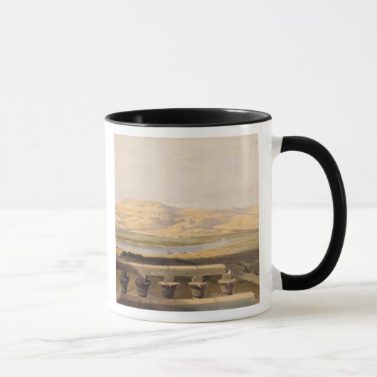 ルクソルの寺院からの山のリビアの鎖 マグカップ (右)