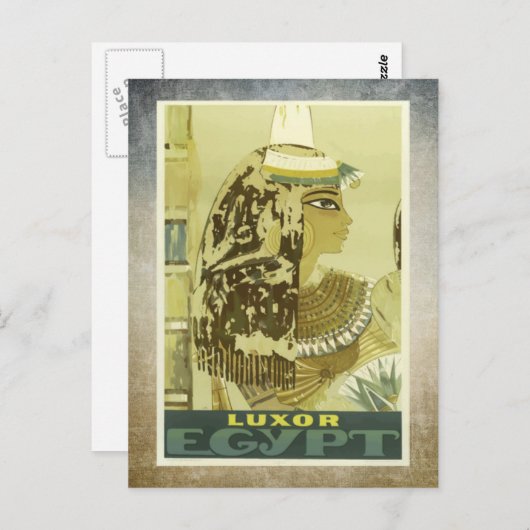 ルクソールエジプトヴィンテージ旅行 ポストカード (正面/裏面)