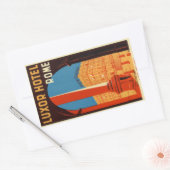 ルクソールホテルローマイタリア 長方形シール (封筒)