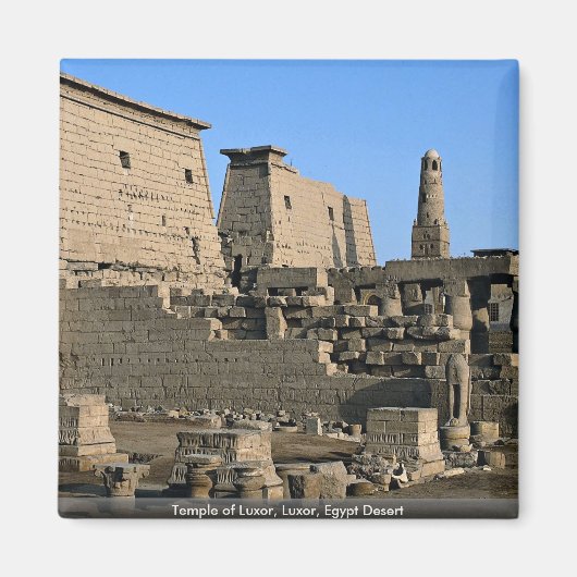 ルクソール寺院、ルクソール、エジプト砂漠 マグネット (正面)