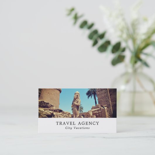 ルクソール寺,エジプト,旅行代理店の名刺 名刺 (スタンド正面)