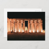 ルクソール、エジプト、ルクソール寺院の柱ホールのモニュメント ポストカード (正面/裏面)