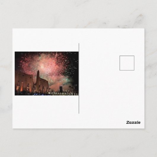 ルクソール・カルナック・テンプル古代エジプトの歴史を巡る ポストカード (裏面)