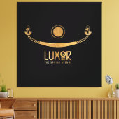 ルクソールSphinx Avenue Khufus船カルナックエジプト キャンバスプリント (インサイチュ (リビング))