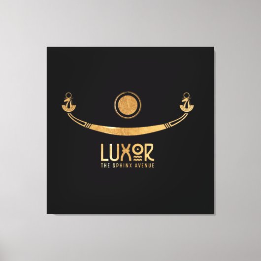 ルクソールSphinx Avenue Khufus船カルナックエジプト キャンバスプリント (正面)