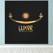 ルクソールSphinx Avenue Khufus船カルナックエジプト キャンバスプリント (インサイチュ (ウッドフロア))