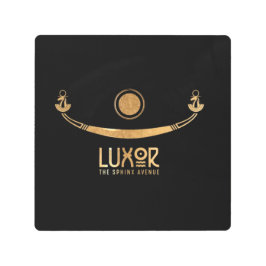 ルクソールSphinx Avenue Khufus船カルナックエジプト メタルプリント