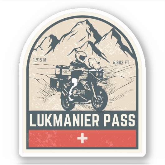 ルクマニエ峠 スイスアルプス バイクツアー シール (正面)