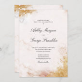 ルクラシッククセマーブル結婚式招待状 招待状 (正面/裏面)