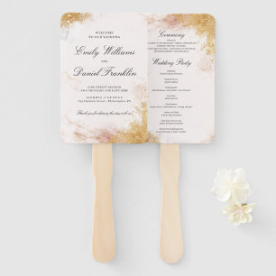 ルクラシッククセマーブル結婚式 プログラムファン ハンドファン