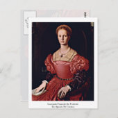 ルクレツィアパンシアティチポートレートバイアンジェロブロンツィノ ポストカード (正面/裏面)