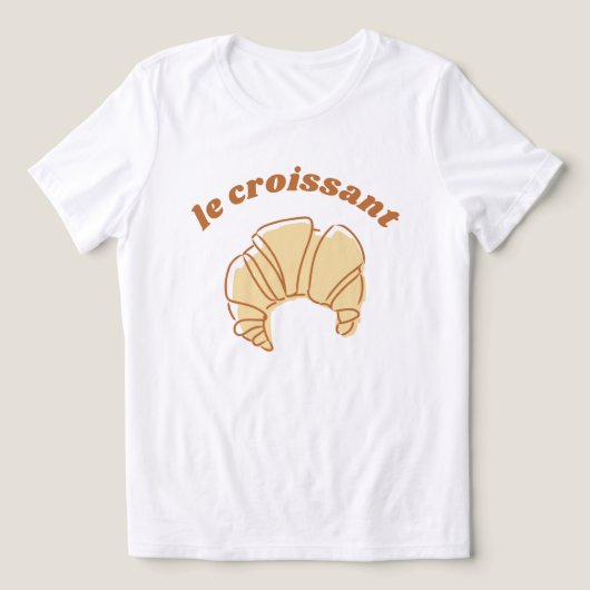 ルクロワッサン焼いたグッズフランス トライブレンドTシャツ (デザイン正面)