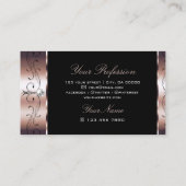 ルクースバラ金ゴールドとブラック華美ア縁どファナメント 名刺 (裏面)