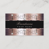 ルクースバラ金ゴールドとブラック華美ア縁どファナメント 名刺 (正面)