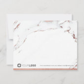 ルクースバラ金ゴールド大理石パーソナライズされた文具 サンキューカード (正面)