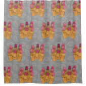 ルクース美しい口紅キスシャワーカーテン シャワーカーテン (正面)