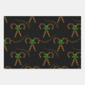 ルクース金ゴールドキャンディキャネス&ホリークリスマス ラッピングペーパーシート (正面3)