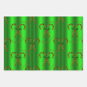 ルクース金ゴールドキャンディキャネス&ホリークリスマス ラッピングペーパーシート (正面2)