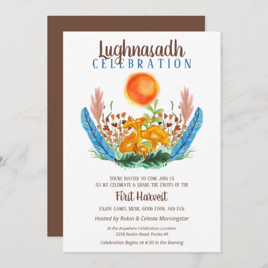 ルグナサッドファーストハーベストお祝いパーティー 招待状 (正面/裏面)