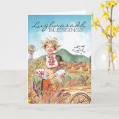 ルグナサッドファームハーベストホリデーカード カード (黄色い花)