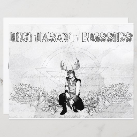 ルグナサド恵みセルティックウィッカカラーリング紙 (正面/裏面)