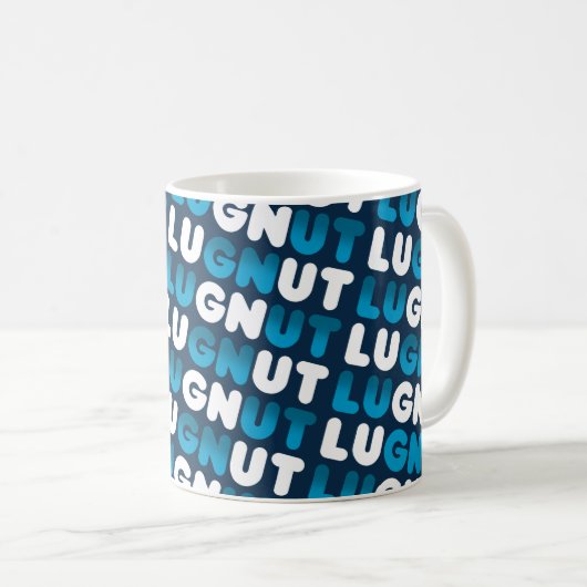 ルグナットドーナツ冬マグネイビー コーヒーマグカップ (正面右)