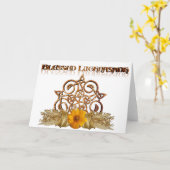 ルグナ賛美ダ異教の·サバトの挨拶 カード (黄色い花)