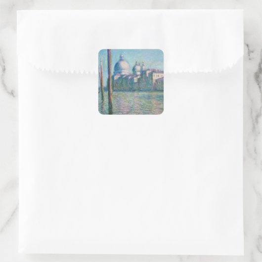 ルグランドカナル,ヴェネツィア – クロードモネ素晴らしアート スクエアシール (バッグ)
